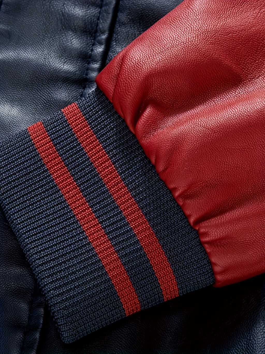 Men's PUPU PU Leather Jacket, Men's Motorcycle PUPU PU Leather Jacket, Fashion Letter PUPU PU Leather Jacket