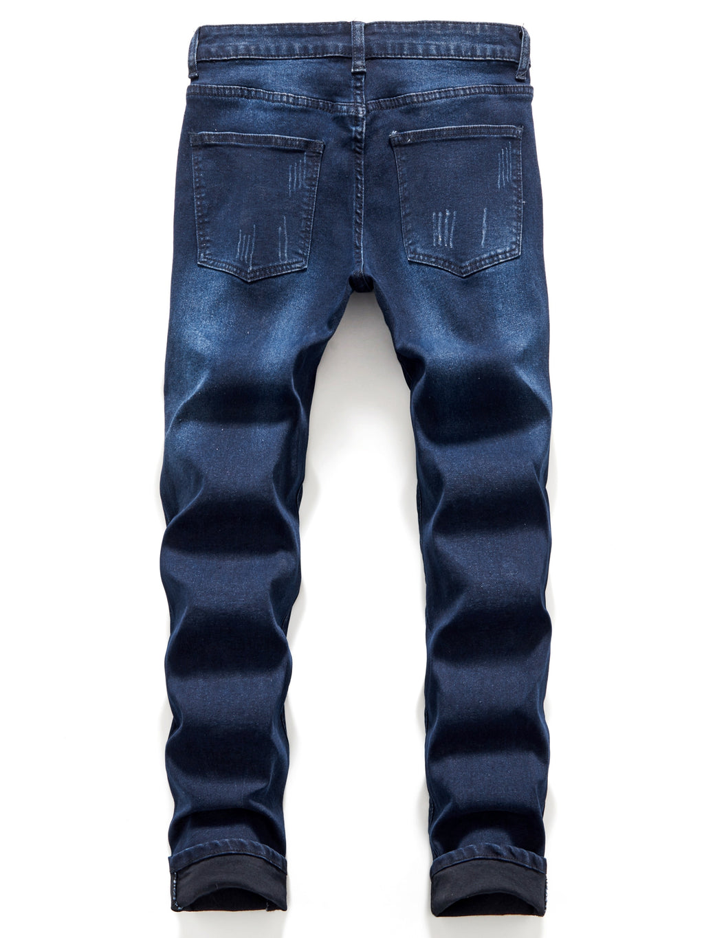 Men's Halloween Patchwork Jeans, Casual Street Style Medium Stretch Denim Pants