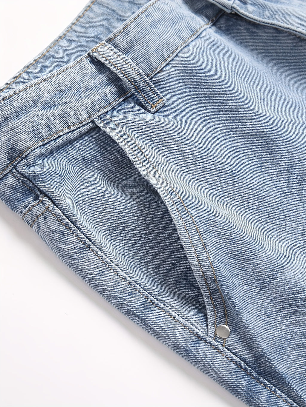 Men'S Casual Straight-Leg Jeans - Mid-Rise, Non-Stretch Denim, Machine Washable, Smooth Fabric, All-Season Comfort, Classic Blue Washed Design for Casual Attire, Comfortable Fashion, Fashionforward Jeans, Durable Fabric