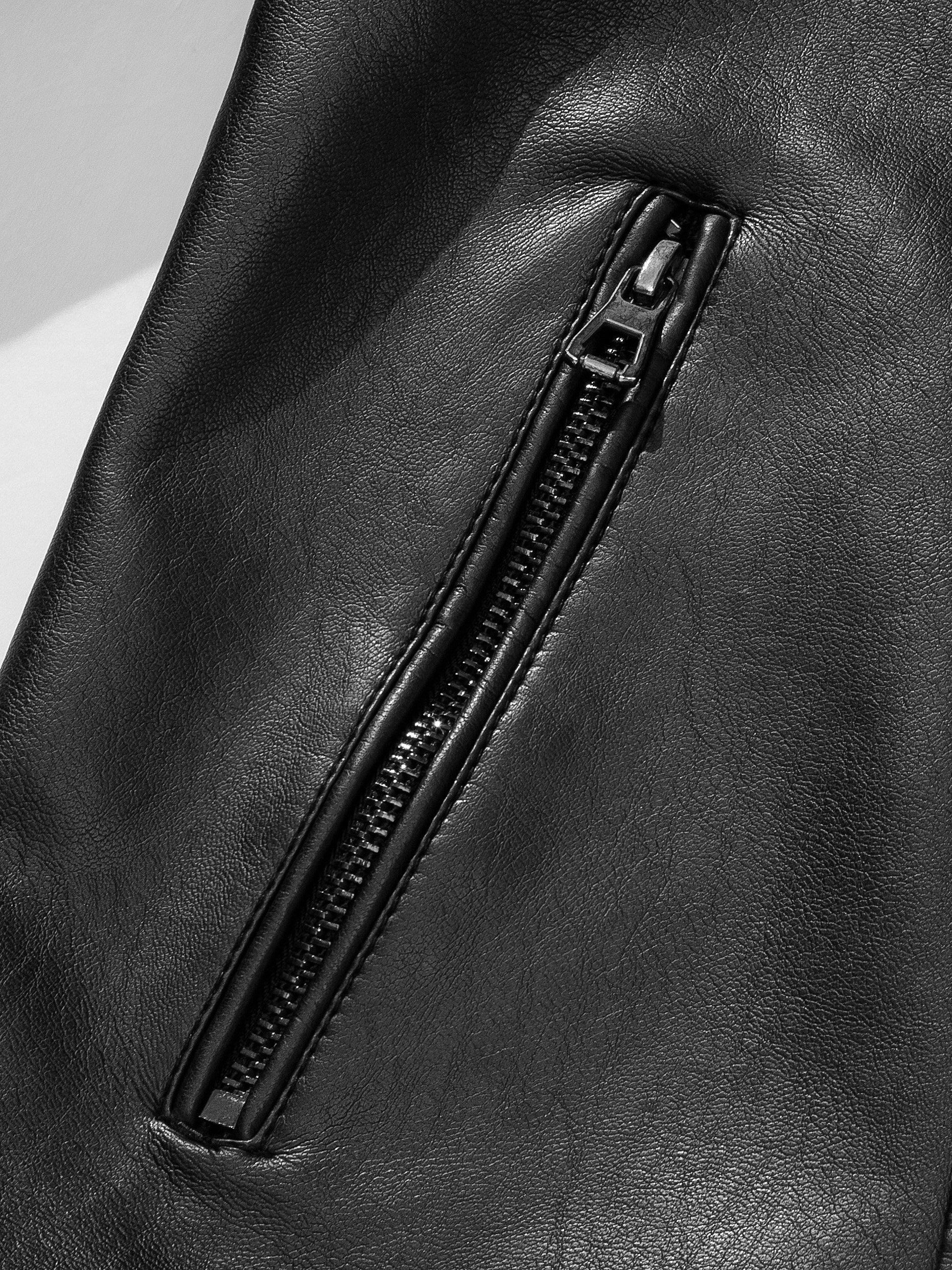 Men's casual PU Leather jacket, autumn and winter fashionable zipper velvet lining motorcycle suit with velvet jacket