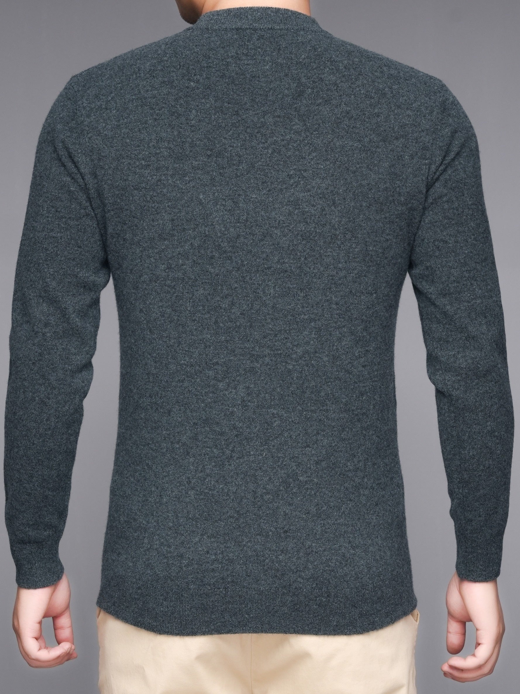Pull-over Thermique Homme 100% Laine - Design Asymétrique à Rayures, Coupe Slim, Vert Foncé pour Automne\u002FHiver, Lavage à la Main\u002FNettoyage à Sec, Tricot, Vêtement d'Hiver