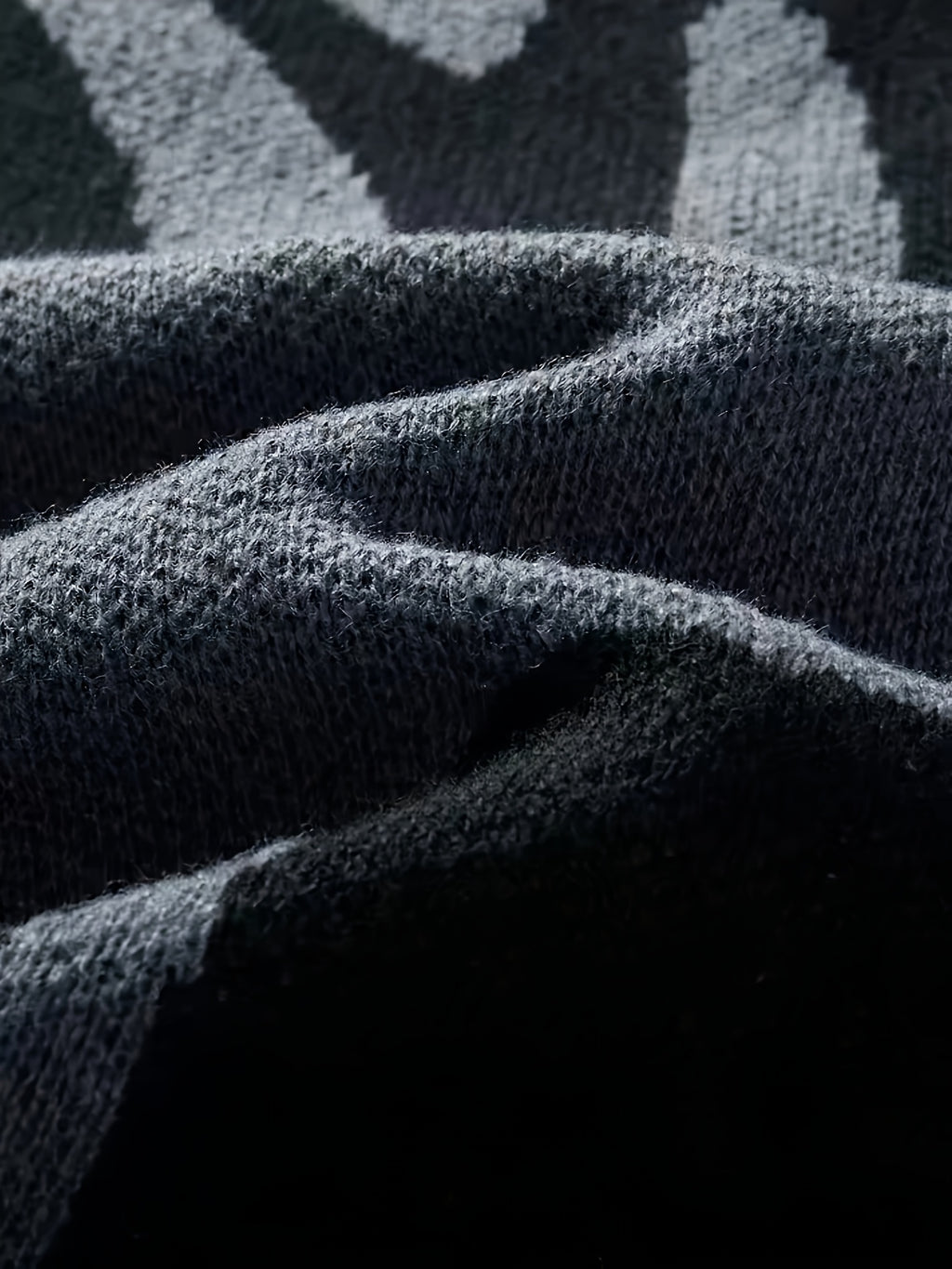 Pull décontracté à col rond pour homme, motif géométrique en tricot, 100 % polyester, légèrement extensible, coupe standard pour l'automne\u002Fhiver, épais