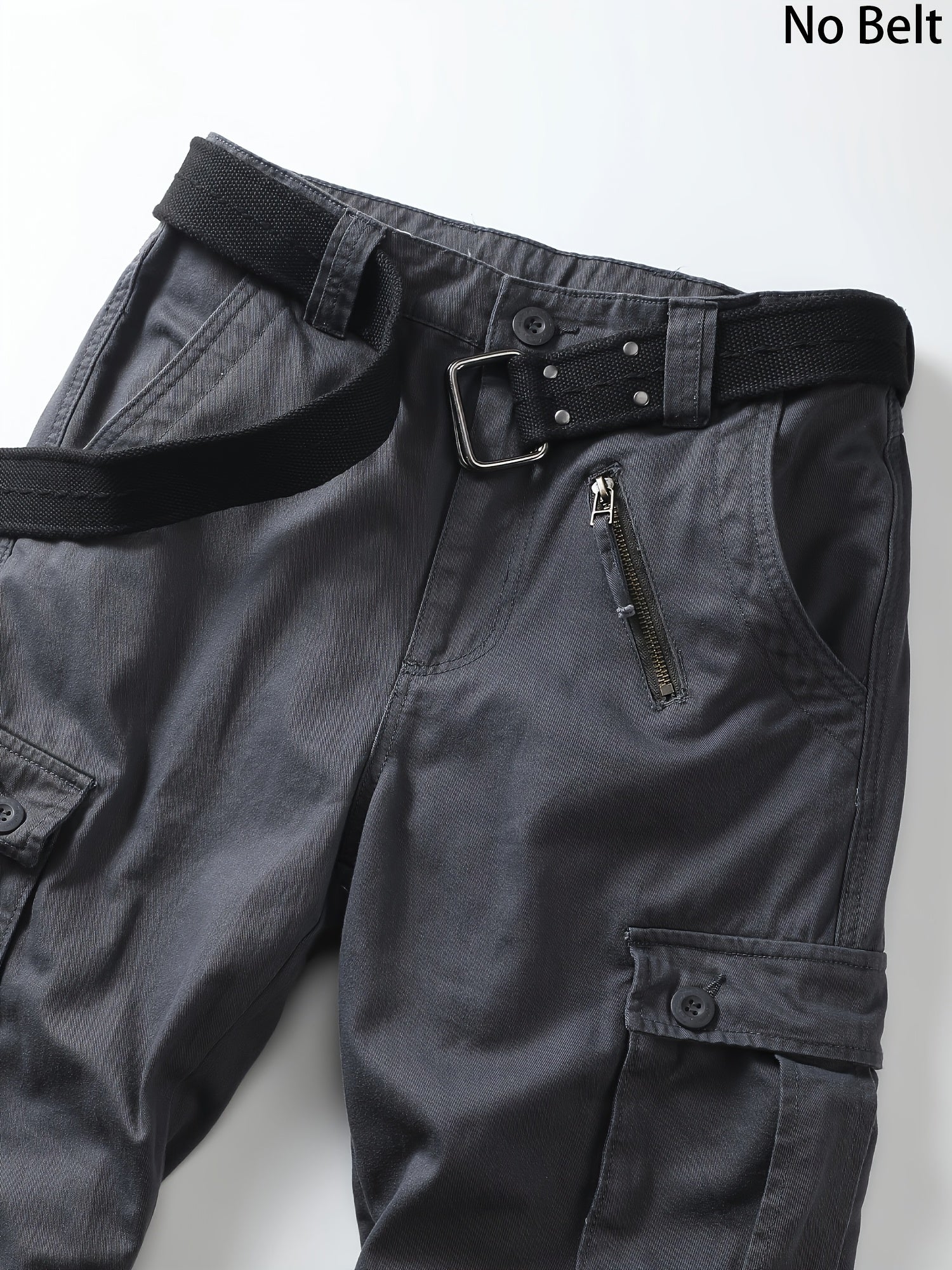 Heavyweight 100% Cotton Dark Gray Men'S Jeans with Side Pockets - Multi-Pocket Workwear, Sporty And Casual, And Versatile for Outdoor Work.