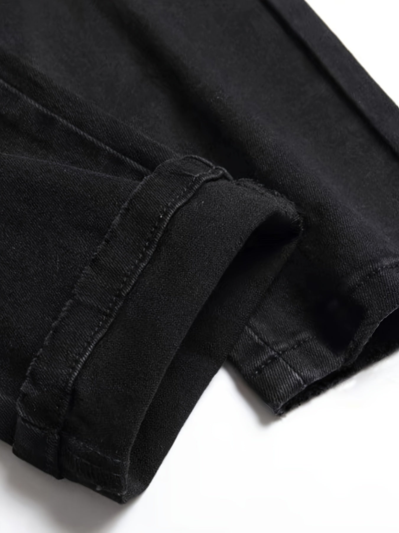 Men's Halloween Patchwork Jeans, Casual Street Style Medium Stretch Denim Pants