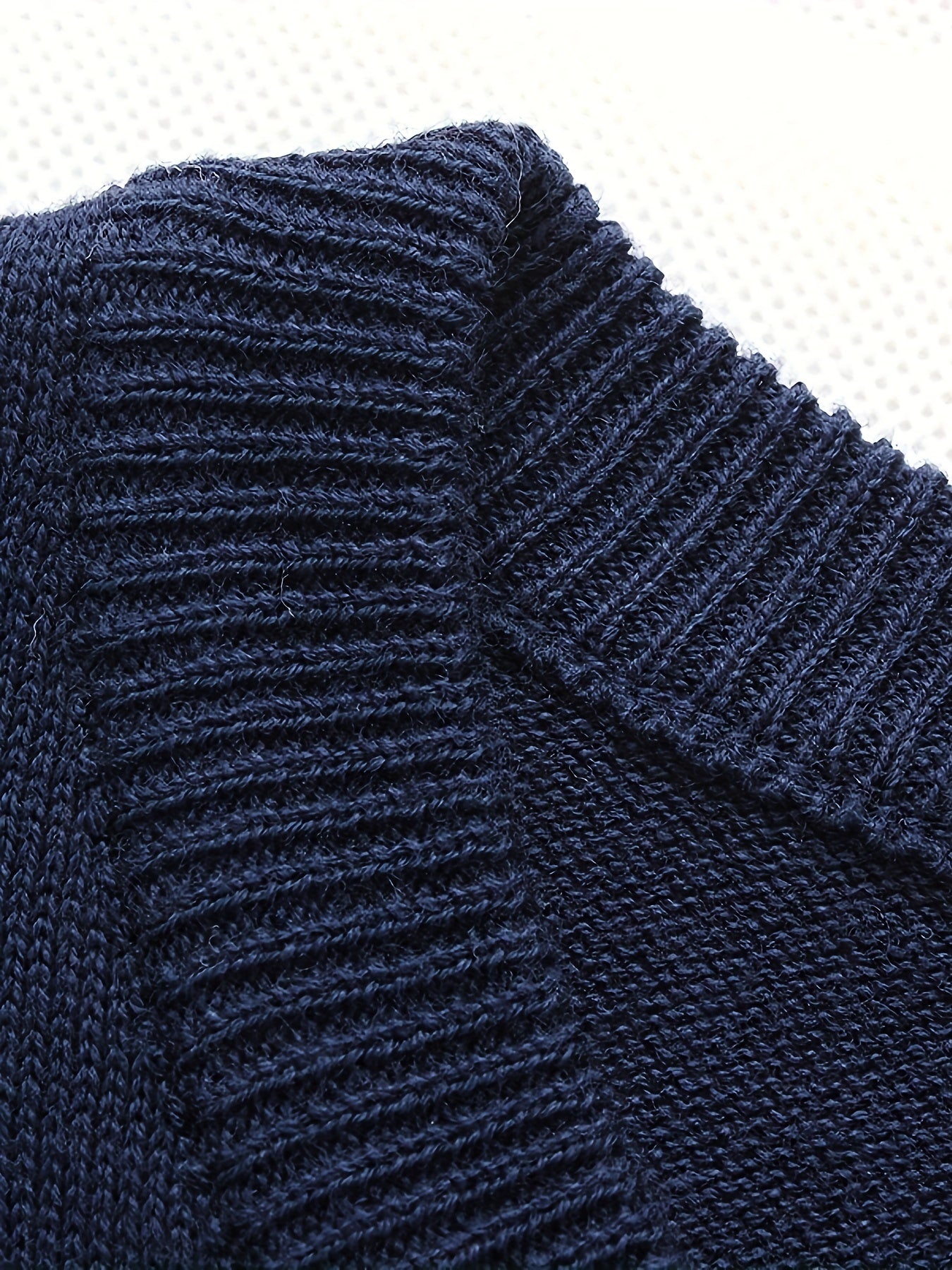 Pullover tricoté en coton 100 % pour homme, col rond ajusté à manches longues décontracté pour l'automne et l'hiver