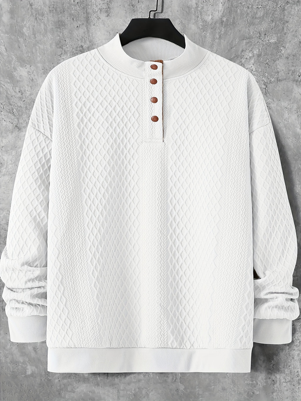 Pull-over Décontracté à Carreaux pour Homme - Col Rond Manches Longues Doux et Confortable, Lavable en Machine, Coupe Regular pour Printemps & Automne, Pull Mignon, Tricot Élégant, Poignets Côtelés, TAILLE PLUS