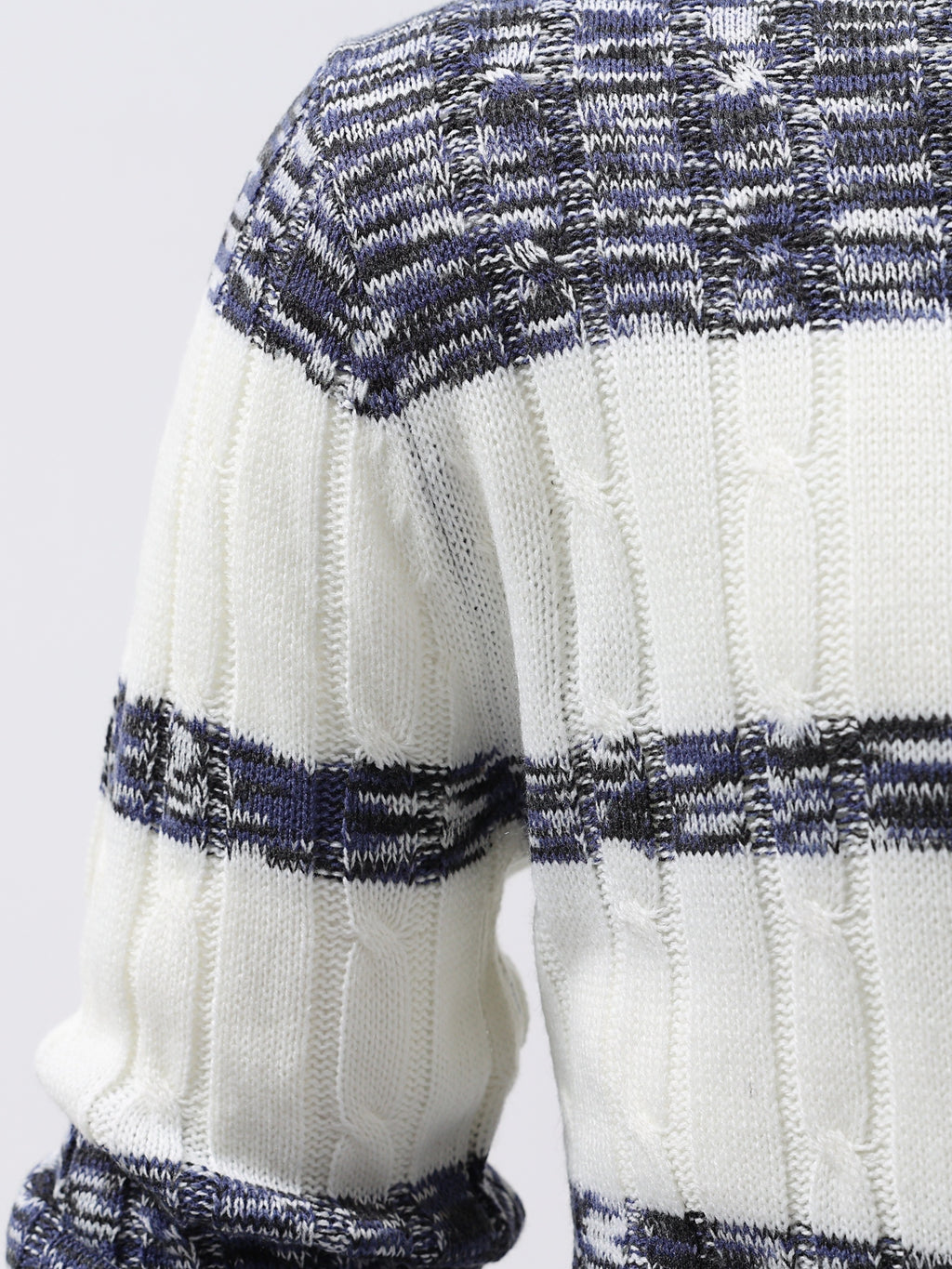 Pull Tricoté À Blocs De Couleurs All Match, Pull Décontracté Chaud À Col Rond, Mi-extensible, Pour Hommes, Pour L'automne Et L'hiver